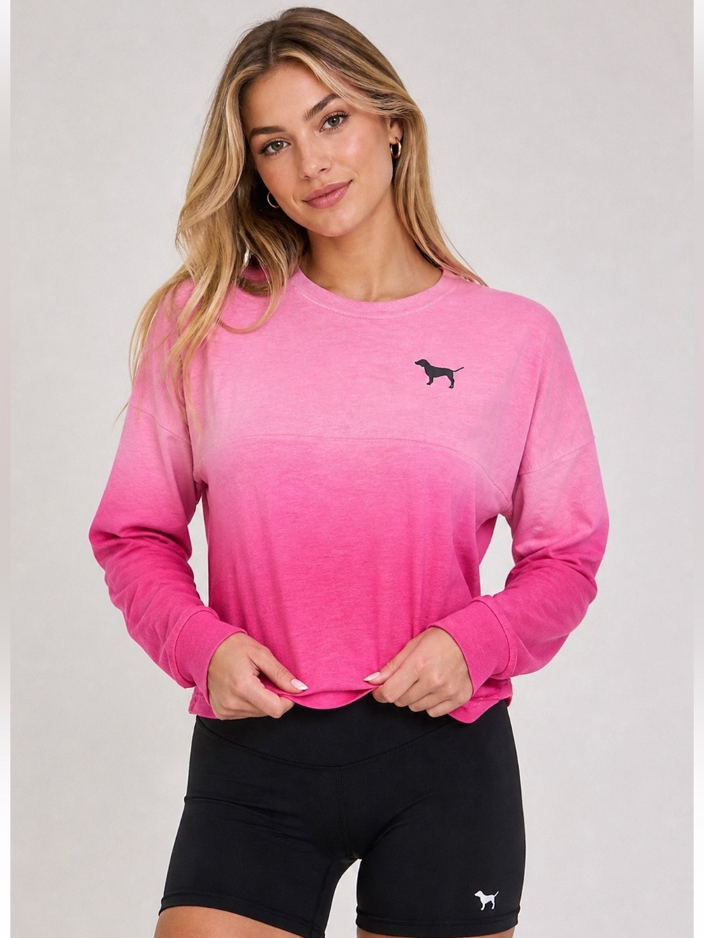 Victoria’s Secret PINK Ombre Long Sleeve Tee size small